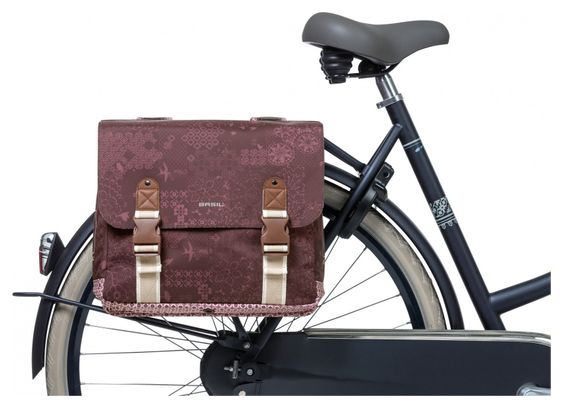 Borsa da bicicletta doppia Basil Boheme 35 litri rossa