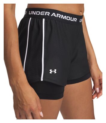 Under Armour Tech Play Up 2-in-1 Shorts Zwart Dames
