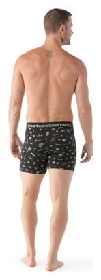 Smartwool Herren Boxershorts Merino Print Schwarz