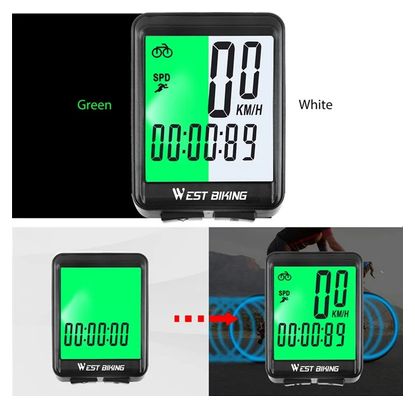 Compteur de vélo sans fil pour VTT et route  écran rétroéclairé étanche