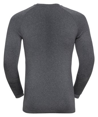 Odlo Performance Warm Eco Langarmshirt Grau Schwarz