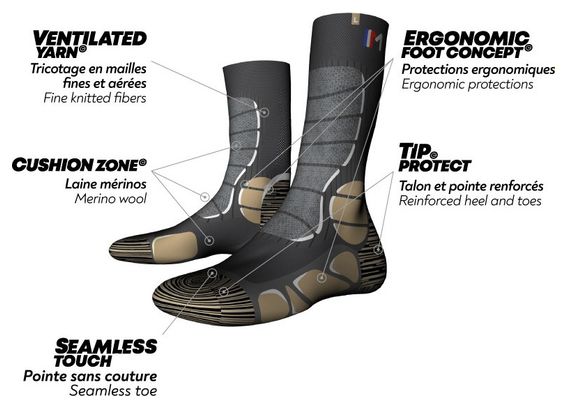 Monnet Trek Licht Beige wandelsokken