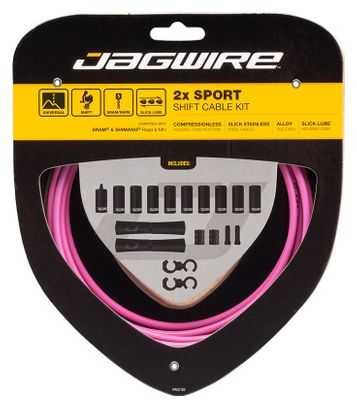 Kit Câbles et Gaine Jagwire 2x Sport Shift Kit Rose