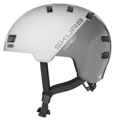 Casco Abus Skurb Ace Bolt Argento / Bianco