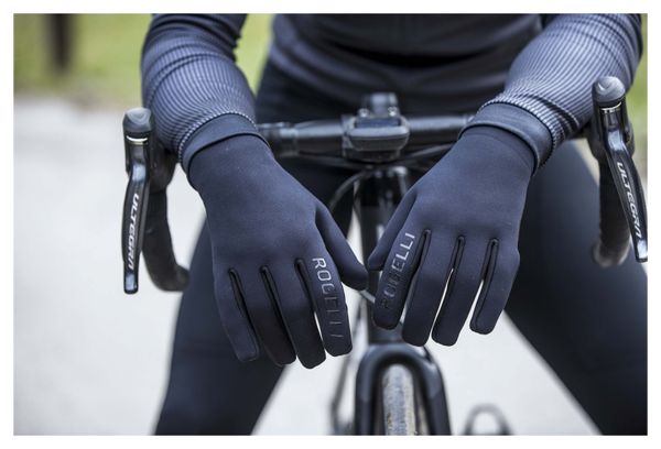 Gants Velo Long De Hiver Rogelli Neoflex - Unisexe - Noir