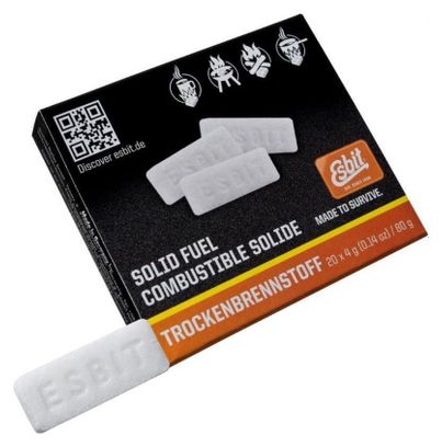 Combustible solide Esbit (lot de 20 tablettes)