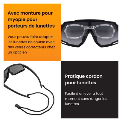 Lunettes de sport avec 5 verres interchangeables - lunette running