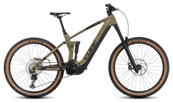 Cube Stereo Hybrid 160 HPC Race 750 27.5 Electric Full Suspension MTB Shimano Deore 12S 750 Wh 27.5'' Olijfgroen 2023