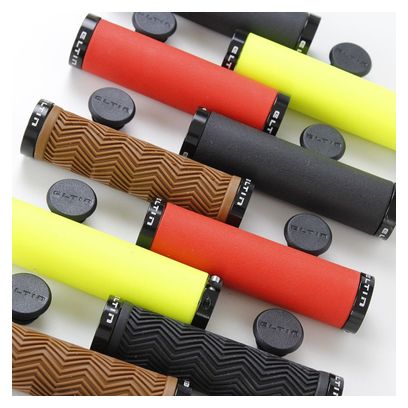Poignées Eltin Silicone Touch Jaune fluo fermetures Noir