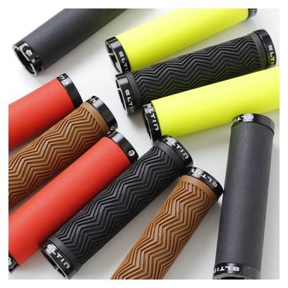 Poignées Eltin Silicone Touch Jaune fluo fermetures Noir