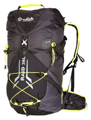 Sac à Dos Raid-Trail 38 litres Noir et jaune Wilsa