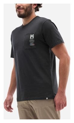 T-shirt Millet Compagnie des guides Chamonix Pocket Noir Homme