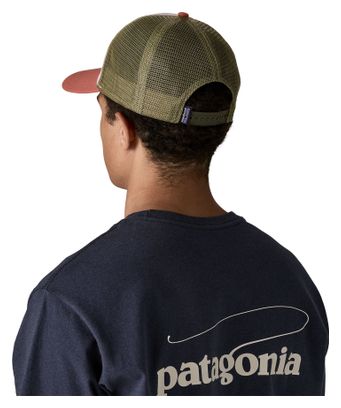 Cappello trucker unisex Patagonia P-6 Logo LoPro Bianco/Corallo