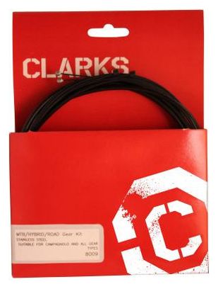  CLARKS Kit Cable + Gaine de Dérailleur Noir
