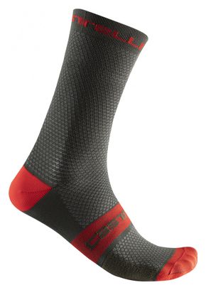 Castelli Superleggera T 18 Socken Khaki / Rot