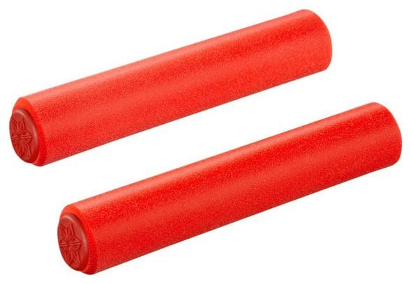 Coppia di manopole Supacaz Siliconez XL Rosso Fluorescente