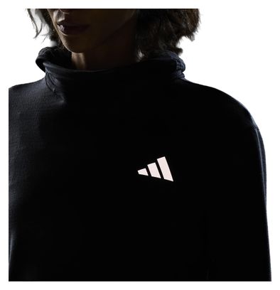 adidas adi365 Essentials Thermoshirt mit Kapuze, schwarz, Damen