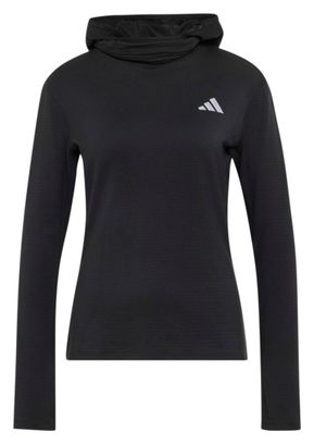 adidas adi365 Essentials Thermoshirt mit Kapuze, schwarz, Damen