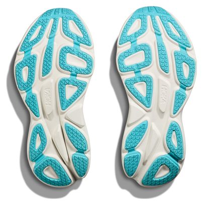 Hoka Bondi 8 White/Blue/Gold Women's Running Shoes