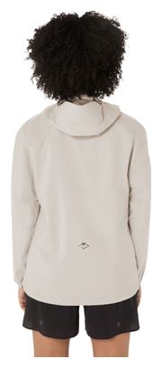 Veste imperméable Asics Fujitrail Elite Blanc Femme
