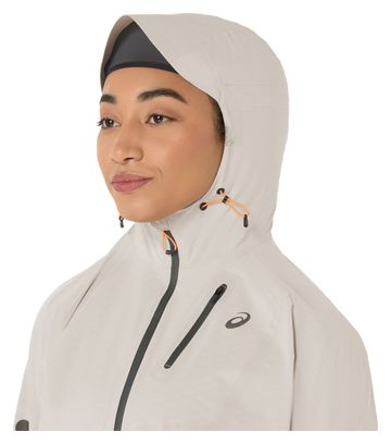 Veste imperméable Asics Fujitrail Elite Blanc Femme