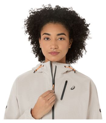Veste imperméable Asics Fujitrail Elite Blanc Femme