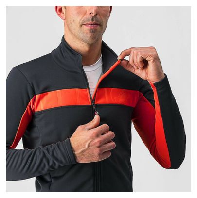 Giubbotto Castelli Mortirolo VI Nero/Rosso