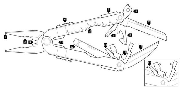 Pince Multi-Plier 600 Needlenose Black - Gerber