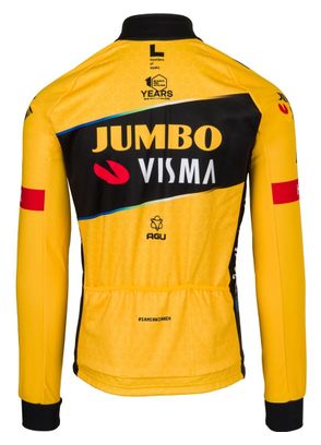 AGU Replica Team Jumbo-Visma Thermal Jacket Gelb Schwarz