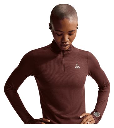 Jersey con media cremallera Nike ACG marrón para mujer