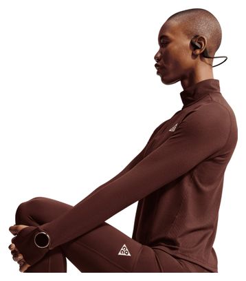 Jersey con media cremallera Nike ACG marrón para mujer