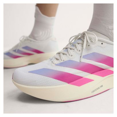 adidas Adizero Evo SL Women's Running Shoes - White/Purple/Pink