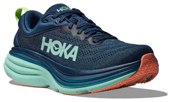 Hoka Bondi 8 Blue/Orange Women's Running Shoes