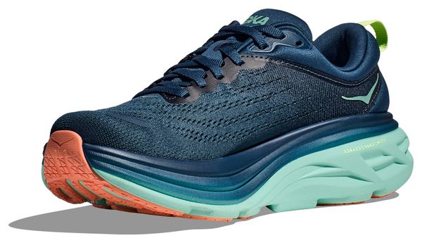 Hoka Bondi 8 Blue/Orange Women's Running Shoes