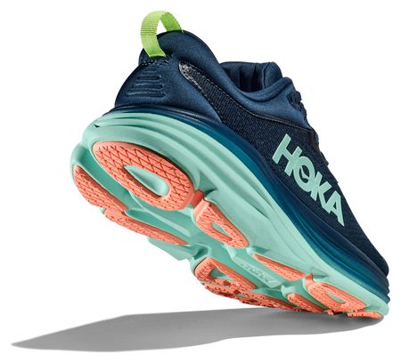 Hoka Bondi 8 Blue/Orange Women's Running Shoes