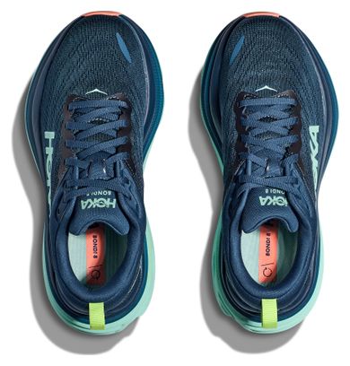 Hoka Bondi 8 Blue/Orange Women's Running Shoes