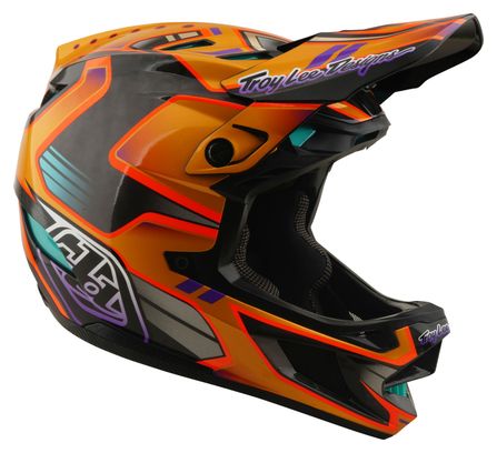 Casque Integral Troy Lee Designs D4 Carbon Mips Crest Gold