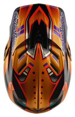 Casque Integral Troy Lee Designs D4 Carbon Mips Crest Gold