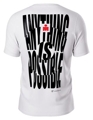 Compressport Training IronMan 2025 Maglia a maniche corte Tutto è possibile Bianco/Nero/Rosso Uomo