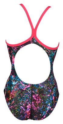 Traje de baño de una pieza Arena Mountains Texture Light Drop Back rosa/multicolor
