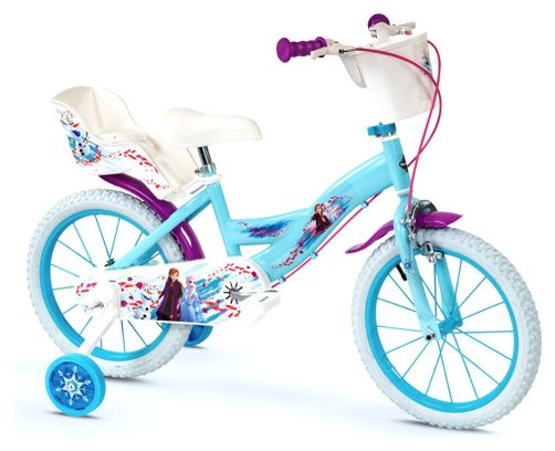 Velo 16 pouces La Reine des Neiges 5/7 ans Stabilisateur Violet