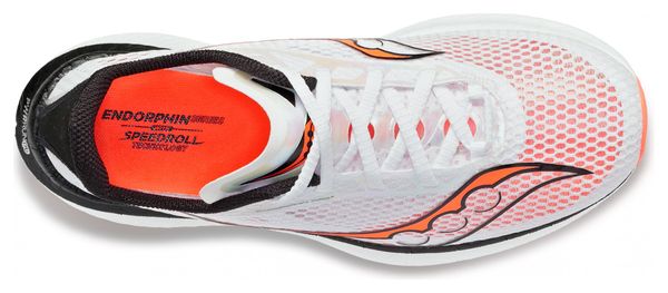 Saucony Endorphin Pro 3 Blanco Rojo Zapatillas de Running para Mujer