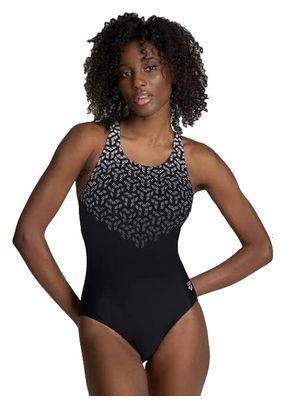 Maillot de Bain Arena Kikko V Swimsuit V Back GR Noir Blanc