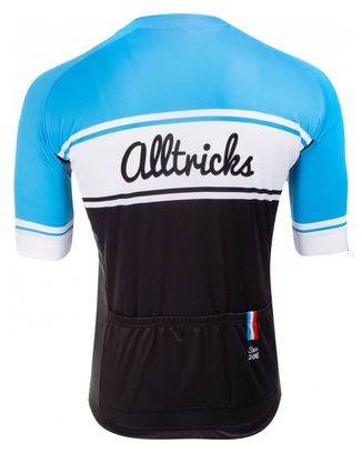 Alltricks Korte Mouwen Jersey Vintage Blauw