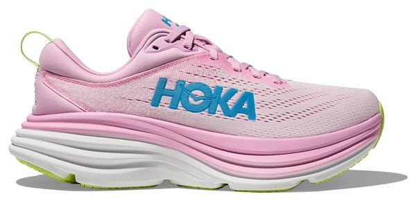 Hoka Bondi 8 Running Shoes Pink/Blue/Green Women