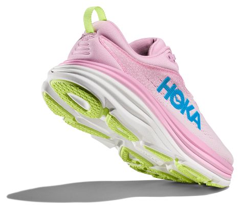 Hoka Bondi 8 Running Shoes Pink/Blue/Green Women