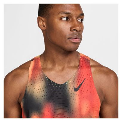 Nike Dri-Fit ADV Aeroswift Elite Entry Tanktop Rot/Schwarz/Gelb für Männer