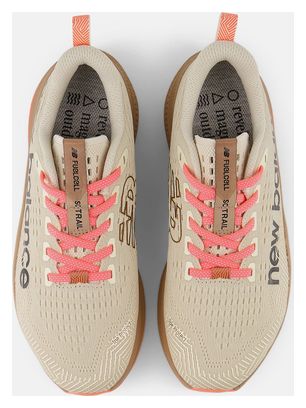 Chaussures Trail New Balance FuelCell SuperComp Trail Beige/Rouge Femme