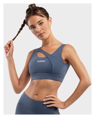 Brassière sport - Maintien élevé Fitness Femme Cross Blue Bleu Denim