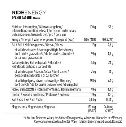 Boîte Ride Energy Bar (18x55g) - Powerbar - Peanut Caramel - Barres énergétiques